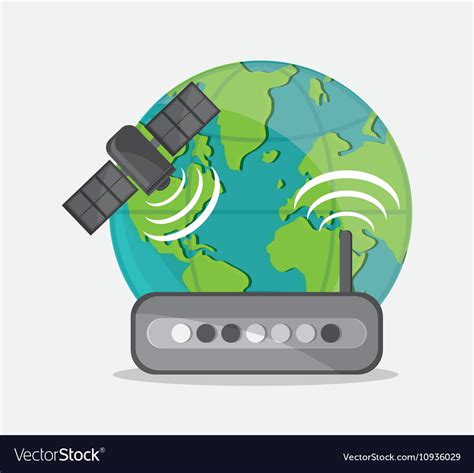 Satellite and global communication design Vector Image