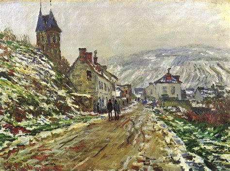 Winter Town Painting by Claude Monet