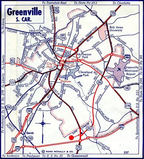 Downtown Greenville Sc Map