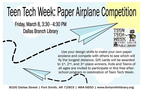 Paper Airplane Contest | Fort Smith Public Library