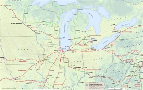 Midwest Amtrak Route Map - Amtrak Texas Eagle Route Map - Printable Maps