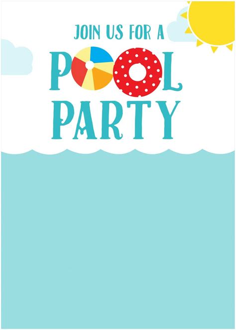 Free Summer Party Invitations - Somewhat Simple