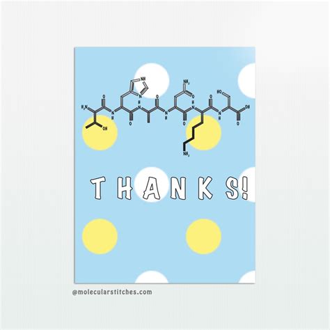 Science thank you card chemistry thank you card science | Etsy