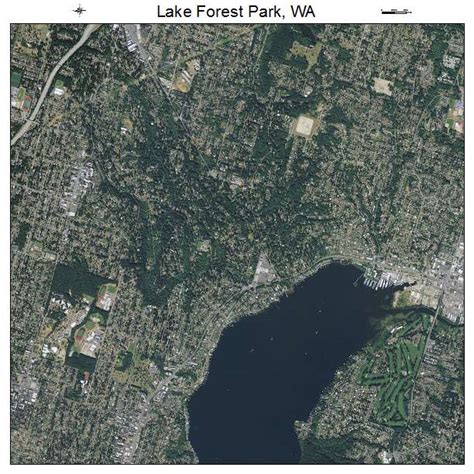 Aerial Photography Map of Lake Forest Park, WA Washington