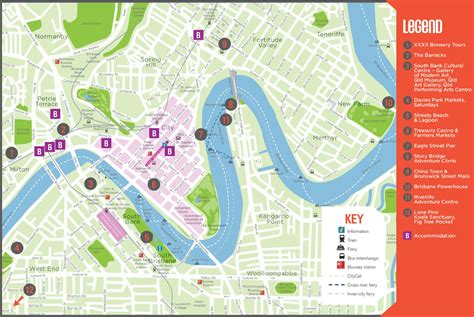 Brisbane tourist map - Ontheworldmap.com