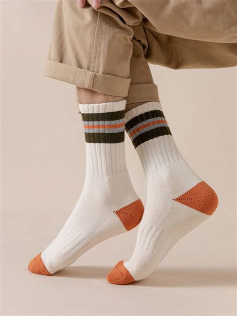 Men Striped Crew Socks | Fashion socks, Sock outfits, Mens striped socks