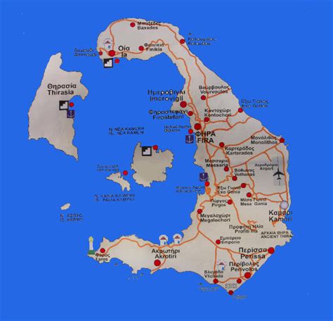 detailed streetmap of santorini