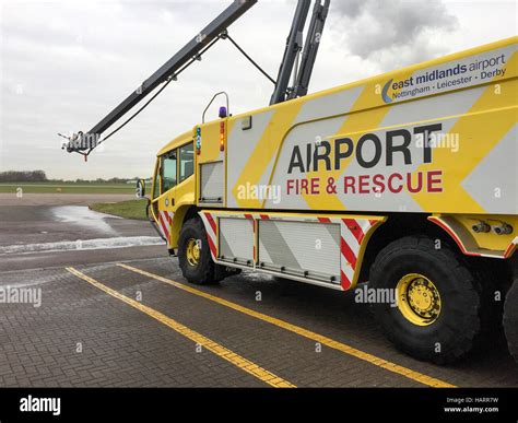 Airport Fire Engine parked infront of the airport fire station at East ...