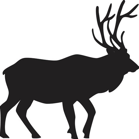 Elk Silhouette Free Vector Art - (95 Free Downloads)