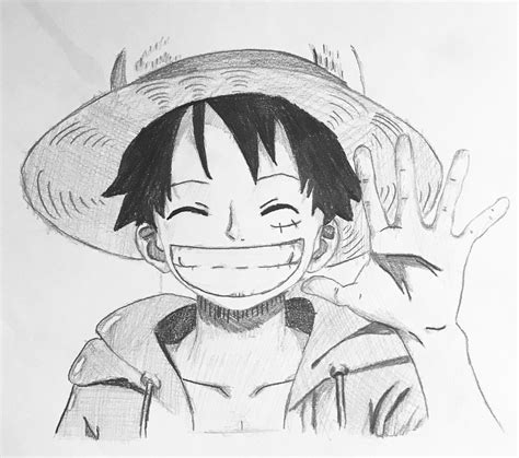 One Piece Luffy Drawing Sketch Coloring Page