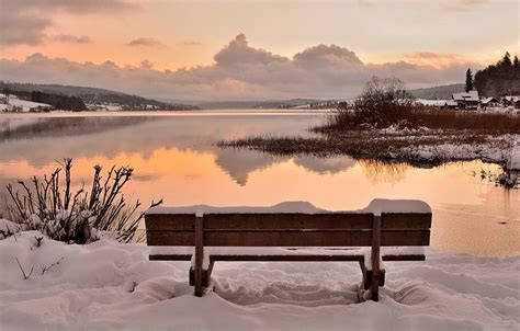 Winter Lake Sunset Wallpapers - Wallpaper Cave