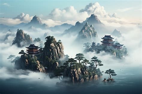 Premium AI Image | Stunning Aerial View of the Great Wall of China