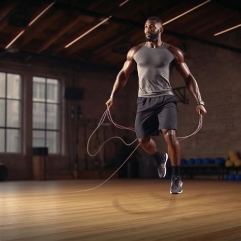 Premium Photo | Fitness enthusiast using a jump rope for a cardio workout