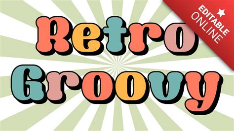 Retro Groovy Font | Text Effect Generator