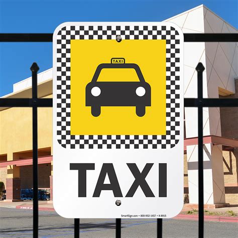 Taxi Sign with Graphic - Parking Area Signs, SKU: K-8915