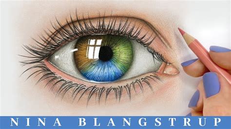 How to Draw a Realistic Eye with Coloured Pencils - YouTube