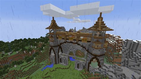 Minecraft Mountain Castle (progress 2) by eapatrick on DeviantArt