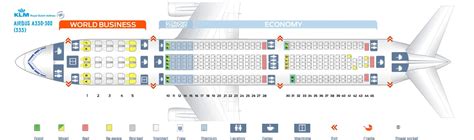 Seat Map and Seating Chart Airbus A330-300 KLM Royal Dutch Airlines