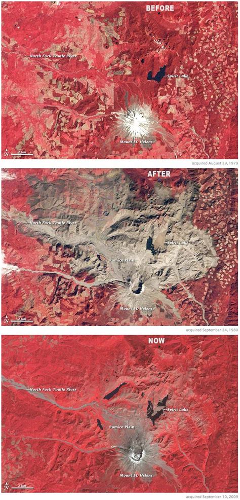 Mount St Helens Eruption Before And After