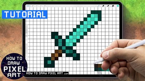 Minecraft Pixel Art Sword Template