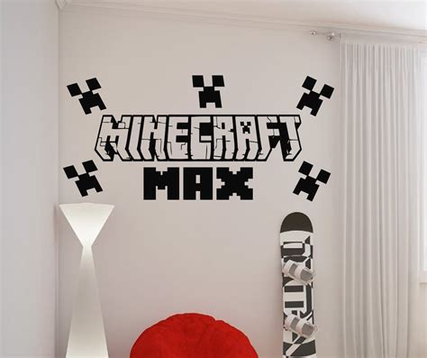 Minecraft personalised wall art decal sticker