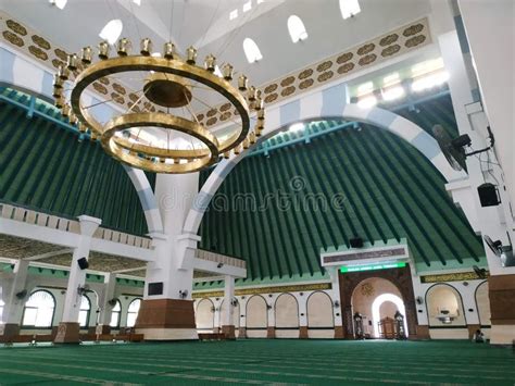 Interior of Agung Mosque, Semarang Stock Image - Image of invoke ...