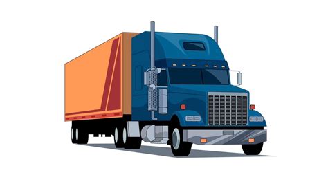 Cartoon Semi Truck Illustration | Semi trucks, Trucks, Cartoon