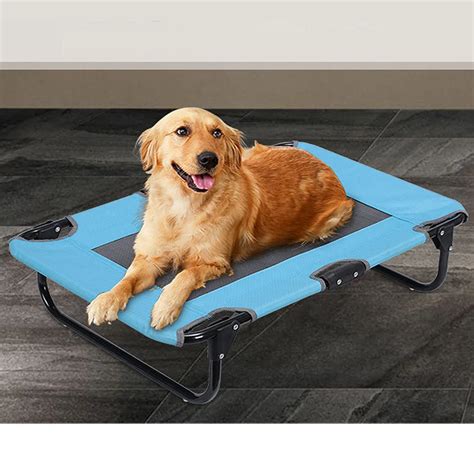 Portable Dog Bed Outdoor Summer Cooling Pet Elevated Bed Cot Foldable ...