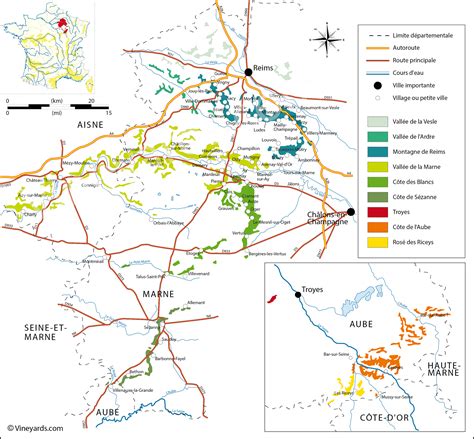 France Map of Vineyards Wine Regions