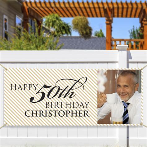 Personalized 50th Birthday Photo Banner | GiftsForYouNow