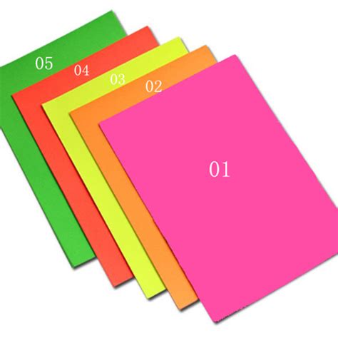 25 Sheets Practical A4 Fluorescent Topaz Colored Labels Self Adhesive ...