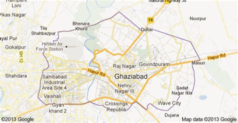 Ghaziabad Map, Map of Ghaziabad