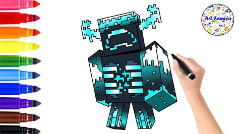 Minecraft Warden Coloring Page - Free Printable Templates