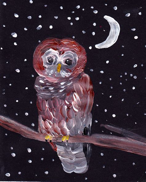 Simple Art Project Ideas: Owl Painting