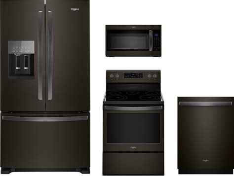 Whirlpool® 4 Piece Kitchen Package-Fingerprint Resistant Black ...