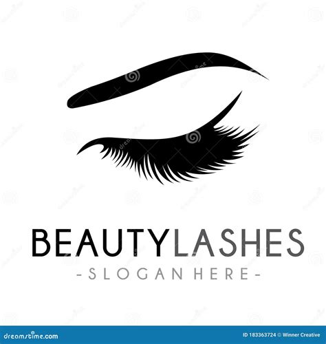 Lash, Eye Lashes Logo Design Vector Illustration | CartoonDealer.com ...