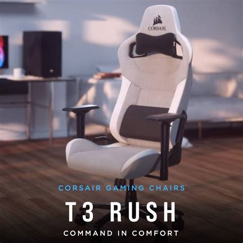 Corsair T3 RUSH Fabric Gaming Chair - Charcoal