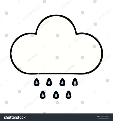 Cute Cartoon Rain Cloud Stock Illustration 1375090622 | Shutterstock