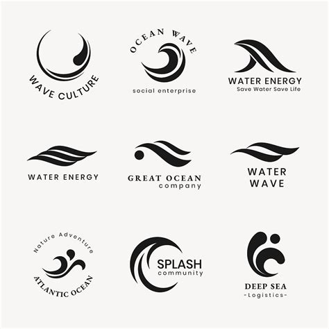 Wave business logo template, environment | Premium PSD - rawpixel