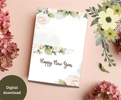 Happy New Year Cards Printable New Year Cards Instant - Etsy