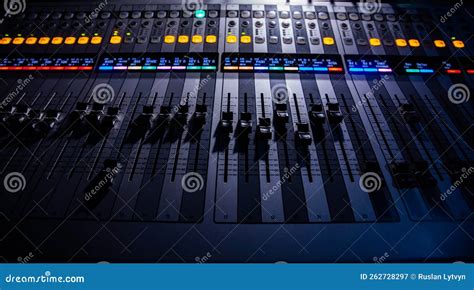 Closeup of Sound Control Panel Stock Image - Image of amplifier ...