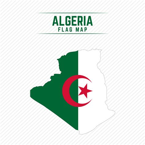 Flag Map of Algeria 2400718 Vector Art at Vecteezy