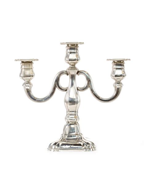 Sterling Silver Candlestick , Early 20th Century