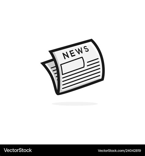 Newspaper logo icon clipart Royalty Free Vector Image