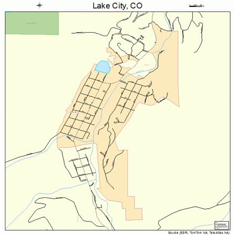 Lake City Colorado Street Map 0842330