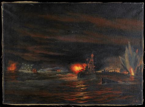 Fire, smoke, and order in a sailor's paintings of Guadalcanal Campaign ...