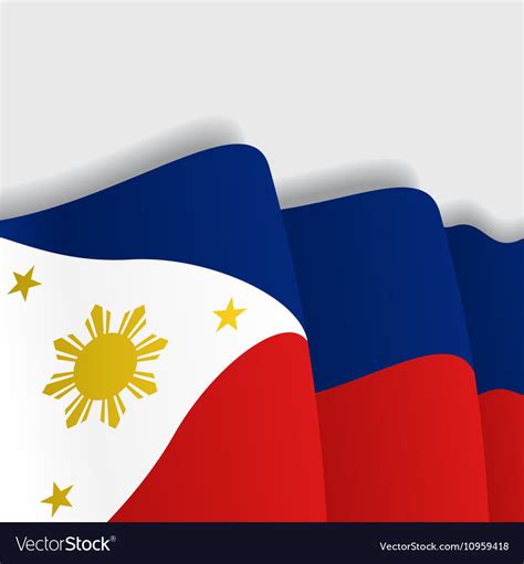 Philippines waving flag Royalty Free Vector Image