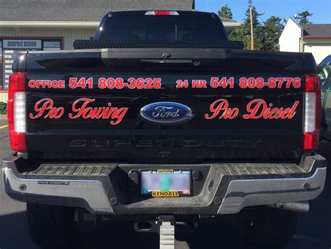 Pro Towing - Truck Vinyl Lettering - WestCoast Media Group