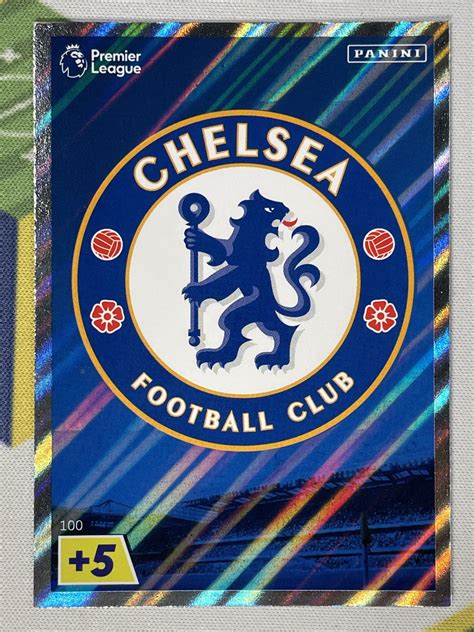 100 Club Badge Chelsea Club Crest Panini Premier League Adrenalyn XL ...