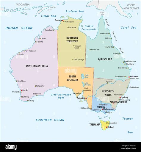 States Of Australia Map